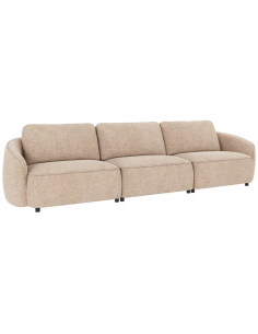 sofa til 4 personer i lys beige stof komfortabel design 2