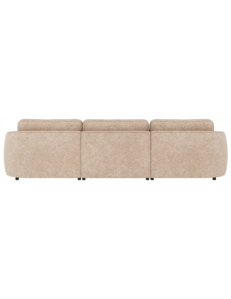 sofa til 4 personer i lys beige stof komfortabel design