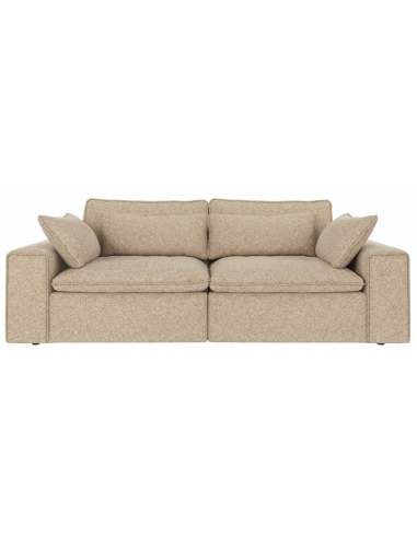 sofa til 3 personer i beige stof komfortabel design