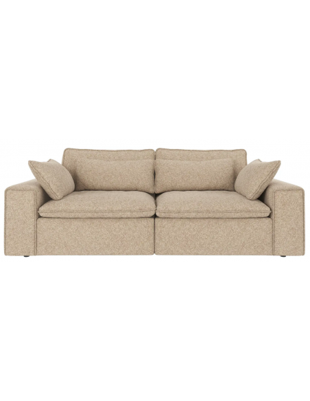 sofa til 3 personer i beige stof komfortabel design