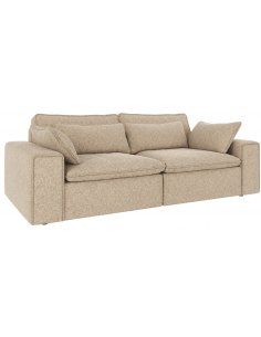sofa til 3 personer i beige stof komfortabel design 2