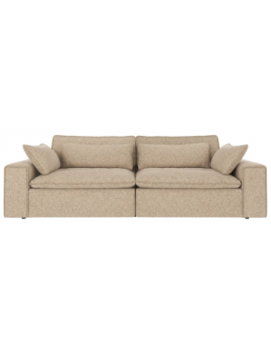 sofa til 3 personer i beige stof komfortabel design