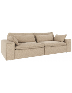 sofa til 3 personer i beige stof komfortabel design 2