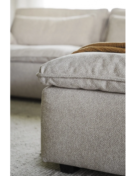 puf til sofa i beige stof komfortabel design