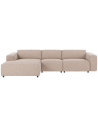 Rowico Willard venstrevendt chaiselong sofa i polyester 312 x 161 cm - Sort/Lys beige