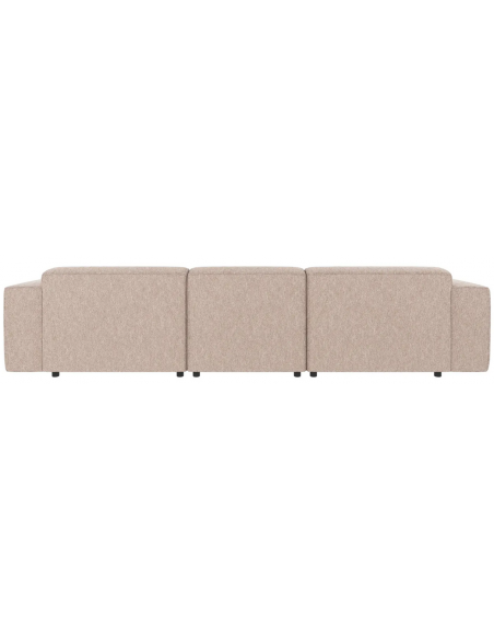 chaiselong sofa til 3 personer i lys beige stof komfortabel design chaiselongsofa