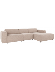 chaiselong sofa til 3 personer i lys beige stof komfortabel design chaiselongsofa 2