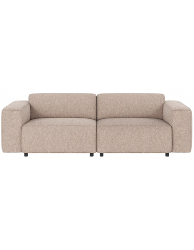 sofa til 3 personer i lys beige stof komfortabel design