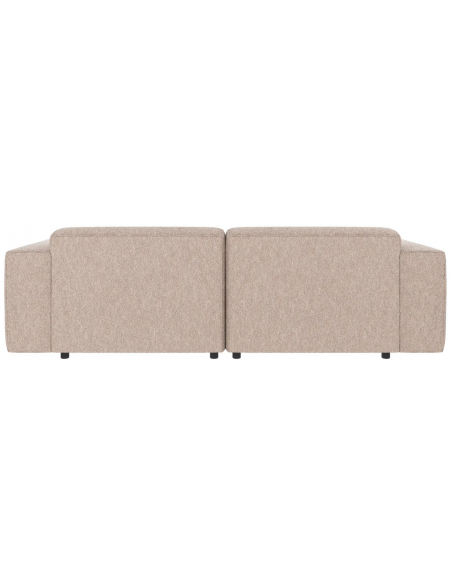 sofa til 3 personer i lys beige stof komfortabel design