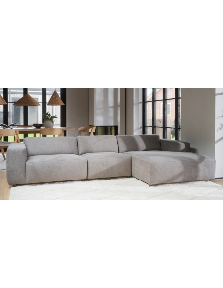 chaiselong sofa i beige stof komfortabel design chaiselongsofa