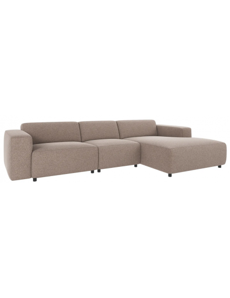 chaiselong sofa i beige stof komfortabel design chaiselongsofa