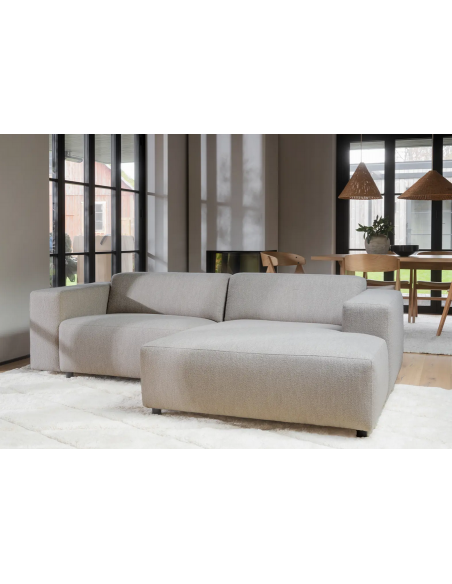 chaiselong sofa i beige stof komfortabel design chaiselongsofa