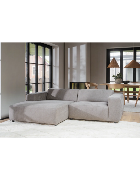 chaiselong sofa i beige stof komfortabel design chaiselongsofa