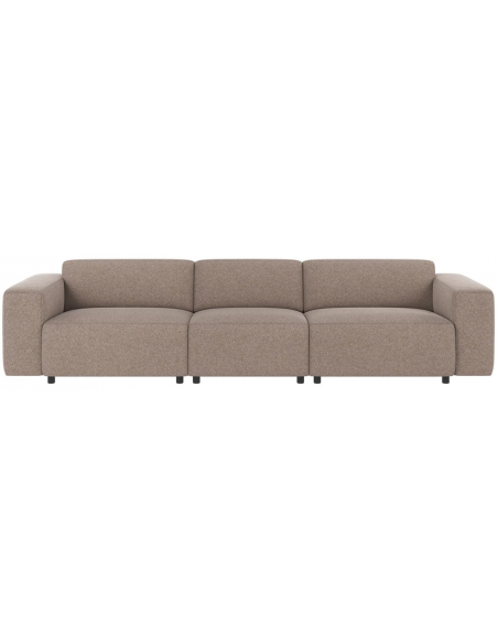 sofa til 4 personer i beige stof komfortabel design