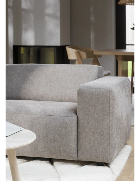 sofa til 4 personer i beige stof komfortabel design