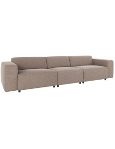 sofa til 4 personer i beige stof komfortabel design 2