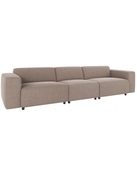 sofa til 4 personer i beige stof komfortabel design