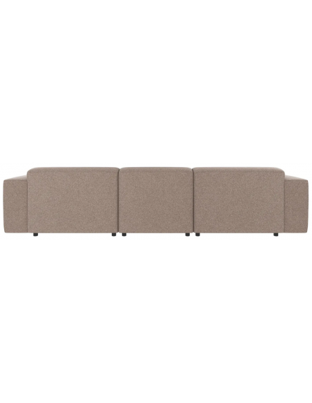 sofa til 4 personer i beige stof komfortabel design