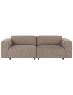 sofa til 3 personer i beige stof komfortabel design