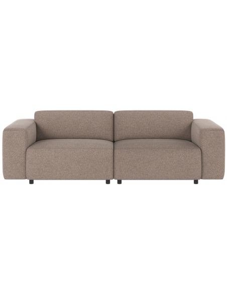 sofa til 3 personer i beige stof komfortabel design