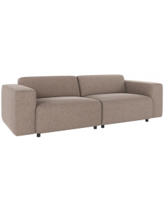 sofa til 3 personer i beige stof komfortabel design 2