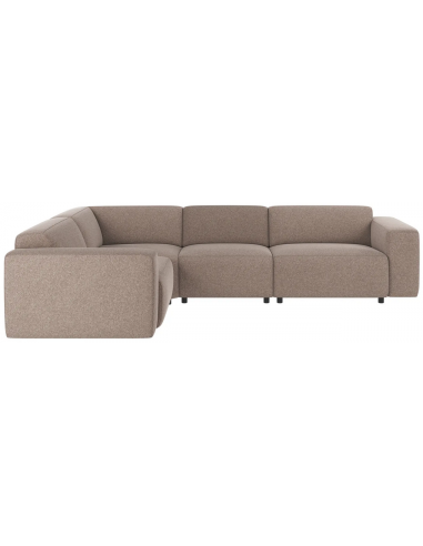 hjørnesofa i beige stof komfortabel design