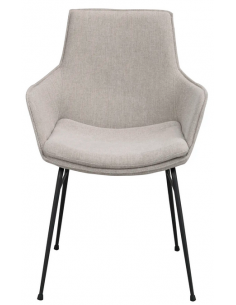 spisebordsstol armlæn grå stof 2