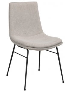 spisebordsstol stof grå