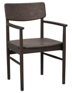 spisebordsstol med armlæn træ egetræ moderne design