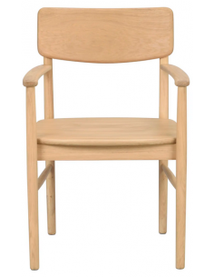 spisebordsstol med armlæn træ egetræ moderne design 2