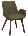 Drimsdale 2 x Spisebordsstole i egetræ og polyester H81 cm - Brun/Mørkegrøn