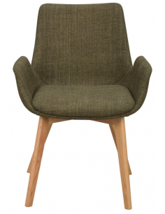spisebordsstol armlæn stof grøn 2