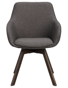 spisebordsstol med drejefod og armlæn stof drejefunktion 2