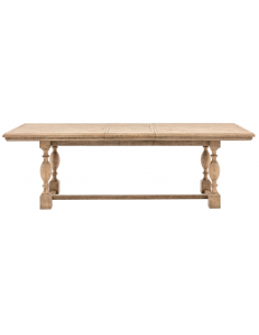 Spisebord med udtræk i rustikt design af træ