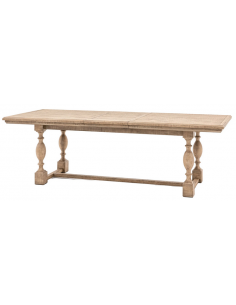 Spisebord med udtræk i rustikt design af træ 2