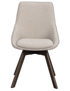 spisebordsstol med drejefod beige stof drejefunktion 2