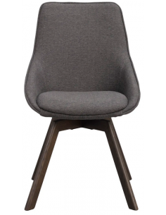 spisebordsstol med drejefod grå stof drejefunktion eg egetræ 2