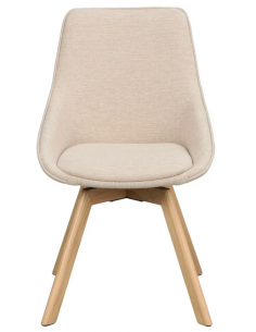 spisebordsstol med drejefod stof drejefunktion eg egetræ beige 2