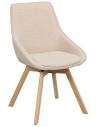 Alison 2 x Spisebordsstole med drejefod i polypropylene H88 cm - Eg/Lys beige