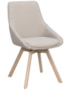 Alison 2 x Spisebordsstole med drejefod i polypropylene H88 cm - White wash/Beige