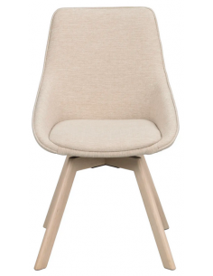 spisebordsstol med drejefod stof drejefunktion eg egetræ beige 2