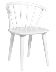 spisebordsstol med armlæn hvid træ