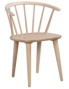 spisebordsstol med armlæn træ