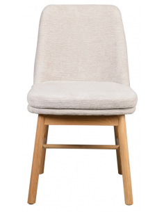 spisebordsstol stof eg egetræ beige 2