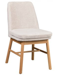 spisebordsstol stof eg egetræ beige