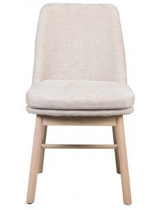 spisebordsstol stof eg egetræ beige 2