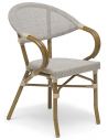 Hillerstorp bistro havestol i aluminium og textilene H81 cm - Brun/Gråbrun