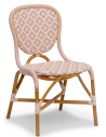 Hillerstorp 2 x bistro havestole i rattan og flet H87 cm - Natur/Rosa