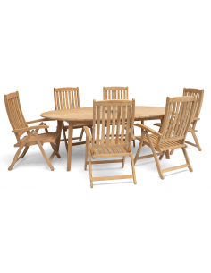 ovalt haveborde ovale teak træ 2