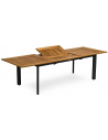 Hillerstorp havebord med udtræk i aluminium og teak træ 200 - 280 x 96 cm - Sort/Teak